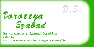 dorottya szabad business card